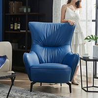 Fauteuil individuel italien minimaliste moderne, luxueux et simple, en cuir véritable haut de gamme, fauteuil d'appoint de loisirs, mobilier de maison