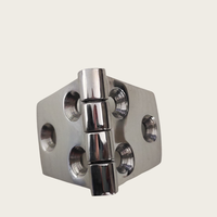 Charnière marine robuste en acier inoxydable 316 - Charnière de trappe à 6 trous polie miroir pour yacht, bateau, camping-car et usage extérieur