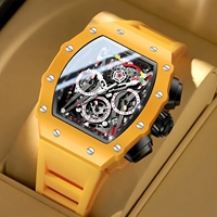 Montre à quartz pour homme ONOLA Classic Luxury Wine Barrel, étanche, bracelet en silicone, montre pour étudiant, fabrication professionnelle, vente en gros.
