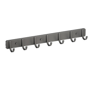 Wall Mounted Coat Rack With 6 <b>Hooks</b> Stainless Steel Heavy Duty For Bathroom <b>Kitchen</b> Behind Door Storage <b>Hook</b> - Product Image 1