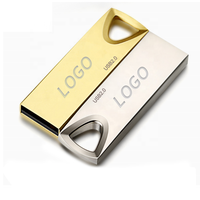 Clé USB promotionnelle mini en métal avec logo, boîtier métallique, 8 Go, étui pour clé USB 2.0 personnalisé, 128 Go, 64 Go, 32 Go