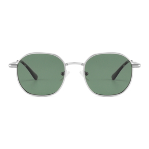Gafas de Sol Ovaladas de Metal con Lentes Degradados Marrones, Estilo Retro, Unisex, Protección Solar - Product Image 5
