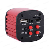 16MP USB Industrial Digital Camera Electronic Microscope Electronic Eyepiece Build in Cross Line TF Card 4K Video Recording