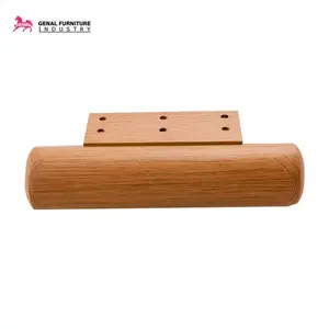 Pieds de meubles en grain de bois de style nordique support de pied en fonte chromée pour lit en gros