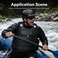 Gilet de sauvetage en néoprène 120-150N pour rafting en eaux vives avec patchs réfléchissants et sangles réglables pour kayak, canyoning, PFD commercial