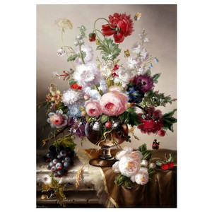 Pittura diamante personalizzata vaso fiore tela pittura diamante 5D fai da te - Product Image 1