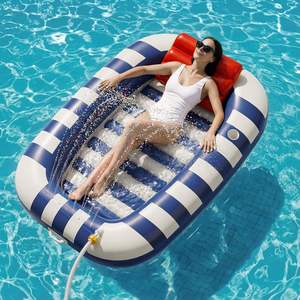 แพยางเป่าลมสำหรับอาบแดด พร้อมสเปรย์น้ำ สำหรับผู้ใหญ่ ใช้เป็นเตียงอาบแดด หรือแพว่ายน้ำสำหรับเล่นน้ำในฤดูร้อน - Product Image 1