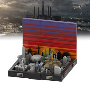 Blocchi da Costruzione MOC, Miniatura di Città Galattica, Ornamento da Scrivania, Giocattoli da Assemblare per Appassionati di Fantascienza A2599 - Product Image 1