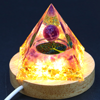 Pyramide de cristal d'orgone de 50 mm pour générateur d'énergie, pyramides d'organite en pierres précieuses, pyramide de cristal de guérison