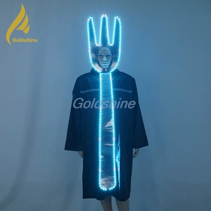 Kostum Cosplay pria dan wanita, pakaian pertunjukan panggung lucu pisau bercahaya LED Halloween - Product Image 3