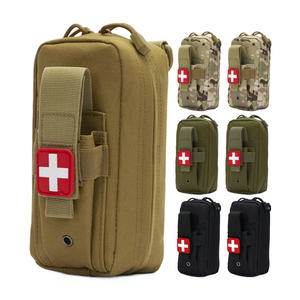 ブラックオックスフォードモールリップアウェイEMT戦術医療ポーチトラベルサイズ応急処置主催登山ツーリング用1Lメッドキットバッグ - Product Image 4