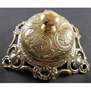 PARIJAT Handicraft Brass Desk <b>Bell</b> Solid & Ornate for Hotel Restaurant Schools & Reception Areas - Product Image 3