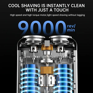 Rasoir rotatif rechargeable pour homme Vanshe, tondeuse à cheveux électrique, étanche IPX5, batterie 800 mAh, autonomie 60 min, tondeuse pour les parties intimes - Product Image 5