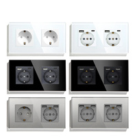 Mvava Knx Rohs 1/2/3/4 Gang européen Zigbee Tuya Smart Wifi Touch Interrupteur mural et prise On-Off Interrupteur mural d'alimentation