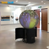 Système d'écran sphérique interactif à induction infrarouge Seeball 100 cm, projecteur 7500 lumens pour l'éducation numérique, l'astronomie et l'histoire