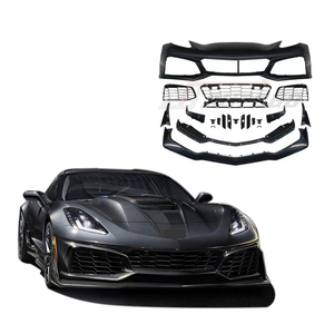 Kit de carrosserie de conversion pour <span class=keywords><strong>Corvette</strong></span> C7 <span class=keywords><strong>2014</strong></span> 2015 2016 2017 2018 2019 – Améliorez votre véhicule avec l'ensemble de pare-chocs avant ZR1 - Product Image 1