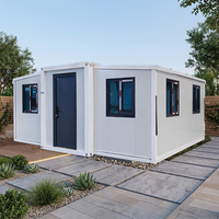 Maison préfabriquée modulaire à ossature blanche, design moderne et minimaliste, avec serrure intelligente, pour jardin, studio ou maison d'hôtes, installation rapide