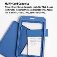 Porte-badge en plastique CARDSILK, design moderne et minimaliste, étui pour carte d'identité, porte-passe d'employé, étui pour carte de contrôle d'accès, étui pour carte d'étudiant, bureau