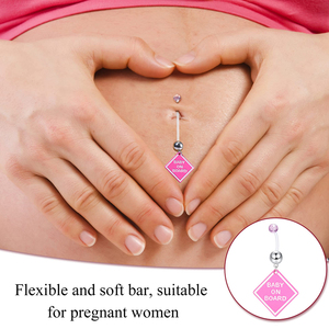 CRYSPURE Piercings <span class=keywords><strong>de</strong></span> nombril flexibles en acrylique, longs, avec zircon UV rose et pendentif bébé, bijoux <span class=keywords><strong>de</strong></span> piercing <span class=keywords><strong>de</strong></span> nombril, vente en gros OEM - Product Image 6