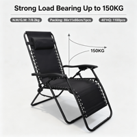 Fauteuil inclinable zéro gravité portable en métal, design moderne, multifonctionnel, confortable, respirant, pliable, avec coussin de villa, personnalisable