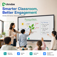 Tableau blanc interactif Amdox ES pour l'éducation, 55-110 pouces, 4K UHD avec 40 points de contact