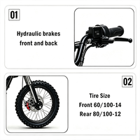 New M5 Electric Dirt Bike 48V 20Ah 2600W Brushless Motor 50km/h off Road Motorcycle Hydraulic Brakes