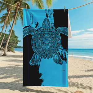 B92 Cổ New Arrival Cho Hot-Bán Hai Mặt Sợi Nhỏ Nhanh Chóng Khô In Động Vật Bãi Biển Khăn Hỗ Trợ Tùy Biến Lướt Sóng - Product Image 3