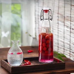 Bottiglie di vino all'ingrosso con altalena in vetro trasparente classico,