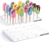 Support à gâteaux en acrylique transparent personnalisé, support réutilisable pour cake pops et sucettes pour anniversaire, mariage, baby shower, table de desserts