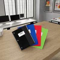 Carnets à spirale de bureau en papier ligné large avec logo personnalisé, reliure à coudre pour étudiant, cahier à spirale