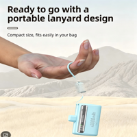 Mini batterie portable 10000 mAh en forme de capsule, batterie au lithium polymère en plastique 22,5 W, kit de charge sans batterie (étui + carte mère)