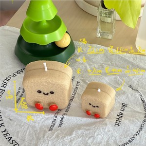 Toast Scented <b>Candle</b> Square Shape Home Decoration Gift For Bedrooms And Living Rooms - Product Image 2