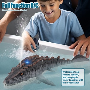 <span class=keywords><strong>Juguete</strong></span> de <span class=keywords><strong>Mosasaurus</strong></span> a Control Remoto con Rociador de Agua, <span class=keywords><strong>Juguete</strong></span> de Tiburón Flotante de Simulación 2.4G, Barco Dinosaurio a Control Remoto - Product Image 2