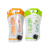 Sac d'emballage de grande capacité, résistant à l'oxygène, eau, jus, bière, lait maternel, bec verseur, support en aluminium, 2L 3L 4L 5L