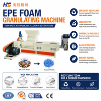 Équipement de granulation de mousse EPE pour le recyclage des déchets de coton perlé, granulateur à vis simple haute efficacité