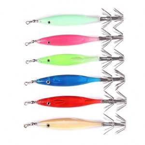 Bolsa con 5 Señuelos de Pesca Luminosos Topline Estilo <span class=keywords><strong>Yamashita</strong></span> para Calamar Egi Jig, 8 cm/18 g - Product Image 1