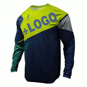 <span class=keywords><strong>Maglia</strong></span> da <span class=keywords><strong>Ciclismo</strong></span> a <span class=keywords><strong>Maniche</strong></span> <span class=keywords><strong>Lunghe</strong></span> per Uomo, Traspirante, per Downhill e MTB, in Poliestere ad Asciugatura Rapida e Anti-umidità, per Corse in Moto - Product Image 2