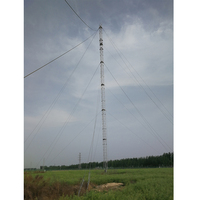 Tour d'antenne triangulaire en treillis métallique galvanisé à trois pieds pour éolienne et télécommunications