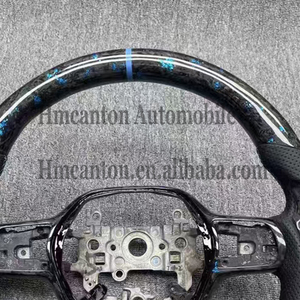 Nouveau produit phare : Volant de voiture en cuir perforé et fibre de carbone forgée pour Honda Civic 11e génération - Product Image 3