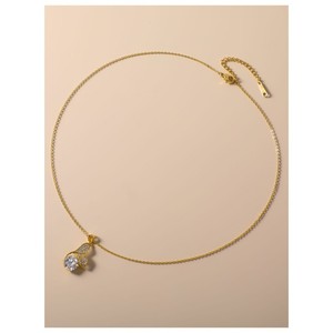 Conjunto de pendientes y collar de mariposa con perlas brillantes, engaste de aleación de cobre, joyería de moda de lujo para uso diario - Product Image 4