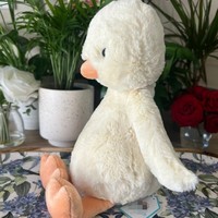 Peluche Canard Super Douce, Poupée Canard Jaune en Coton PP, Technique Broderie, Doudou, Cadeau pour Enfants