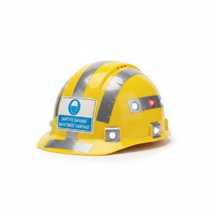 Casco de Seguridad para Obras de Construcción con Adhesivos Reflectantes y Luces para Mayor Visibilidad - Product Image 2