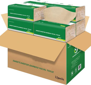 OEM/ODM 100% Pulpa de bambú de madera virgen papel con logotipo personalizado tejido facial de 2/3/4/5 capas - Product Image 2