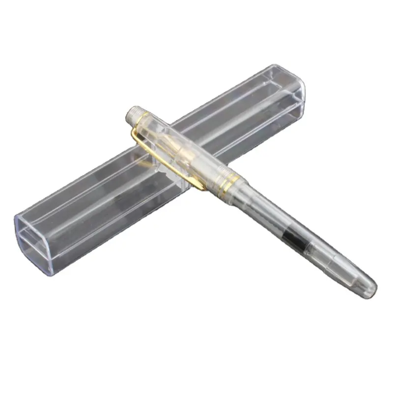 WENYI High quality luxury transparent business gift pen with fountain pen in gift box