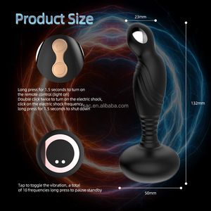 SacKnove Wireless Remote <span class=keywords><strong>Electric</strong></span> 10-Frequenz-Vibration 3-Modus-Stoßstopfen Prostata-<span class=keywords><strong>Massage</strong></span> gerät Männlicher Vibrator Anal Sexspielzeug - Product Image 6