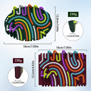 Tableau d'activités sensorielles en silicone, jouet de décompression, plateau tournant, pour enfants de 2 à 4 ans, jouet pour bébé, jouets pour tout-petits - Product Image 4