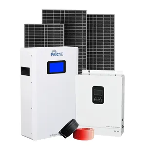 Sistema de energía solar híbrido fuera de la red Kit completo 5Kw 10Kw 15Kw 51,2 V Batería de litio solar Paneles solares Sistema de energía