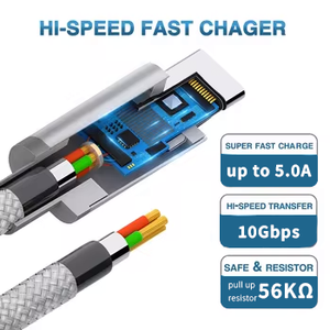 สายถักไนลอน USB3.0A ชาย TYPE C สายเคเบิลข้อมูลการส่งข้อมูลสูงอเนกประสงค์สายเคเบิลใหม่สำหรับชาร์จโทรศัพท์คอมพิวเตอร์ USB 3.0 - Product Image 3