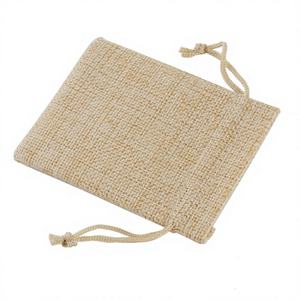 Mini Bolsa de Compras de Yute de Doble Capa con Cordón Ajustable y Opciones Personalizables para Mercados y Centros Comerciales, Alimentos y Herramientas - Product Image 1