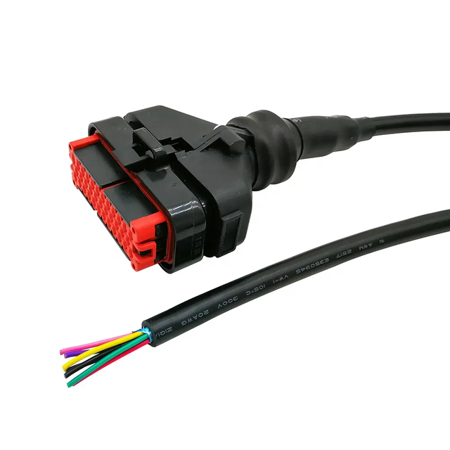 Custom Automotive Wiring Harness 776164-1 35P Rectangular Connector Copper Car ECU Cable Assembly for Power Solar Power Systems